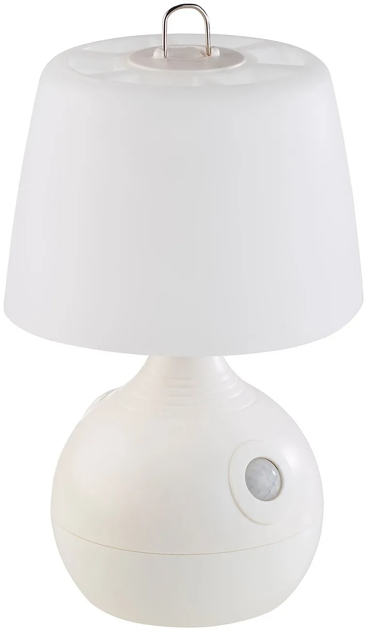 Lunartec Innenbeleuchtung LED-Tischlampe Bewegungsmelder warmweiß