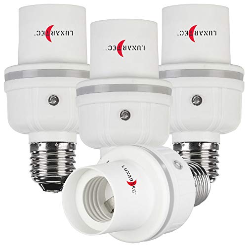 Lunartec Leuchtmittel Lampenadapter E27 4er-Pack Sensor