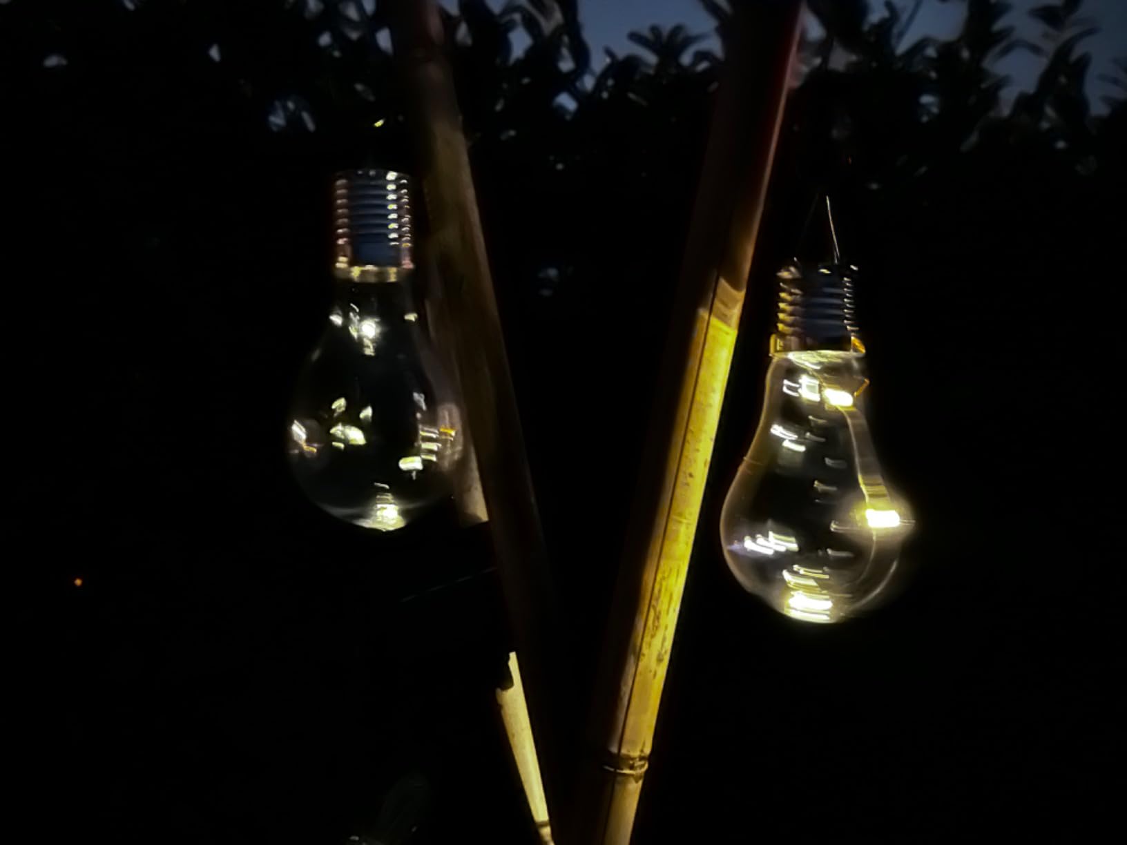 Lunartec Leuchtmittel Solar-Glühbirne warmweiß 2er-Set mit Haken