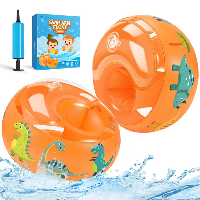 WEARXI Schwimmhilfen Schwimmflügel Orange 1-6 Jahre 5-25 kg