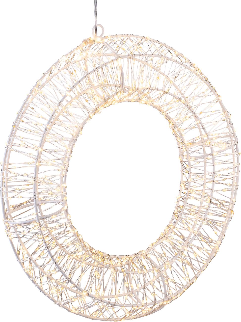 Lunartec Licht-Dekoration Lichterkranz 38cm 960 LED warmweiß