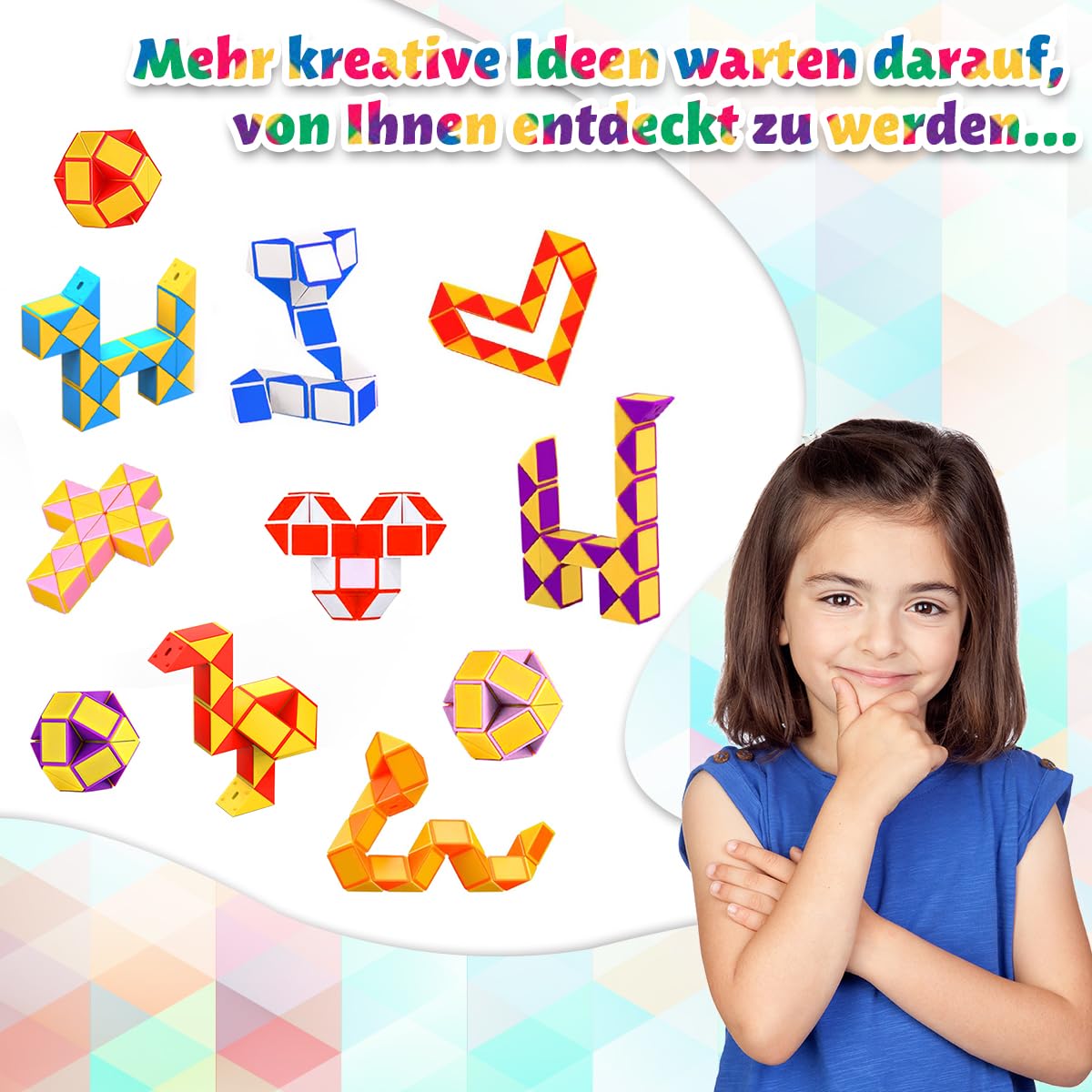 WEARXI Spielzeug Magische Schlangen 12er-Set mehrfarbig