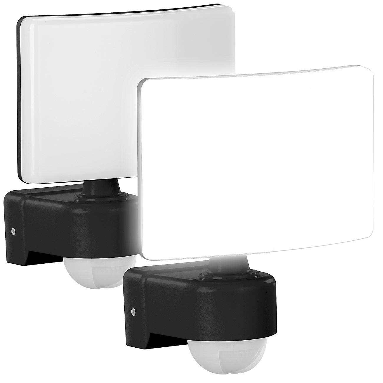 Lunartec Außenbeleuchtung LED Strahler 30W 2er Set schwarz