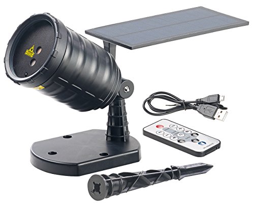 Lunartec Licht-Dekoration Solar-Laser-Projektor rot-grün Timer