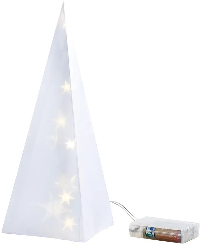 Lunartec Licht-Dekoration Hologramm-Pyramide 31cm warmweiß