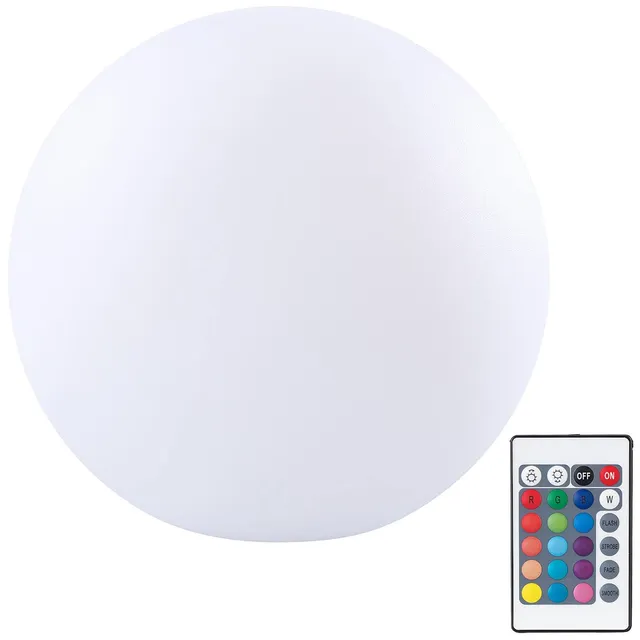 Lunartec Licht-Dekoration Akku-Leuchtkugel 30 cm RGBW IP54