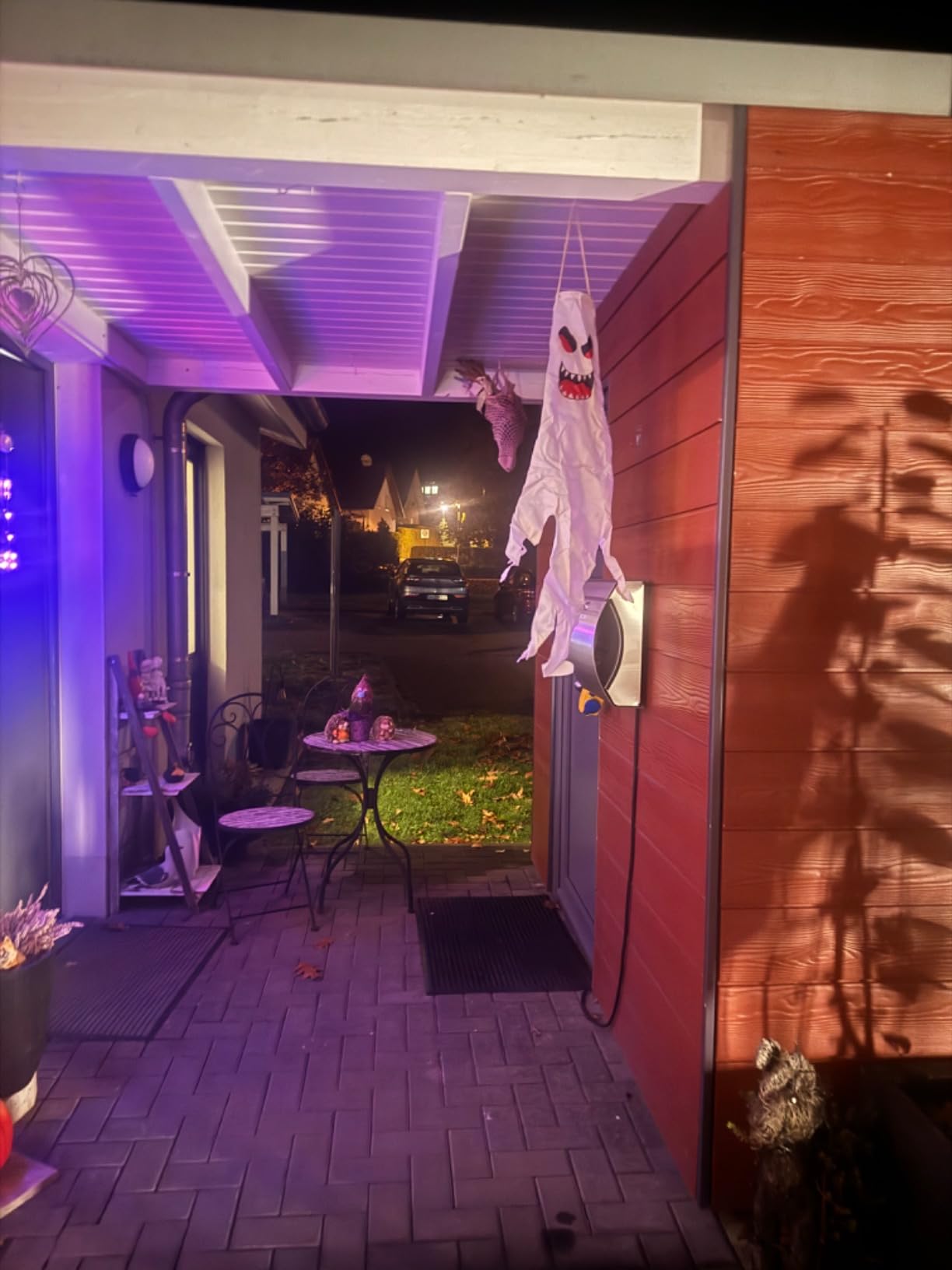 Qedertek Lighting Halloween-Geister Windsack 120cm 2er-Set LED