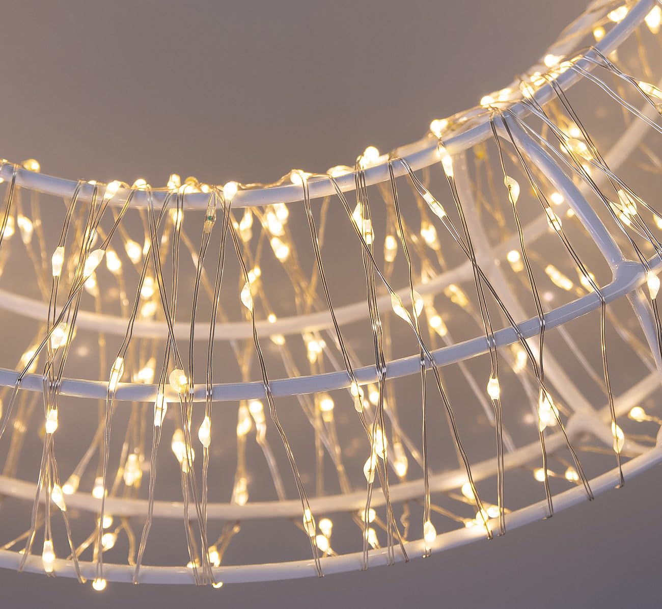 Lunartec Licht-Dekoration 3D LED-Lichterkranz 58cm warmweiß