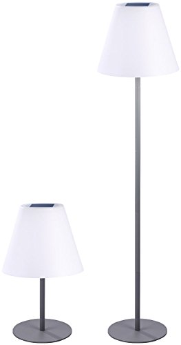 Lunartec Außenbeleuchtung Solar-Stehlampe warmweiß 50 lm IP44