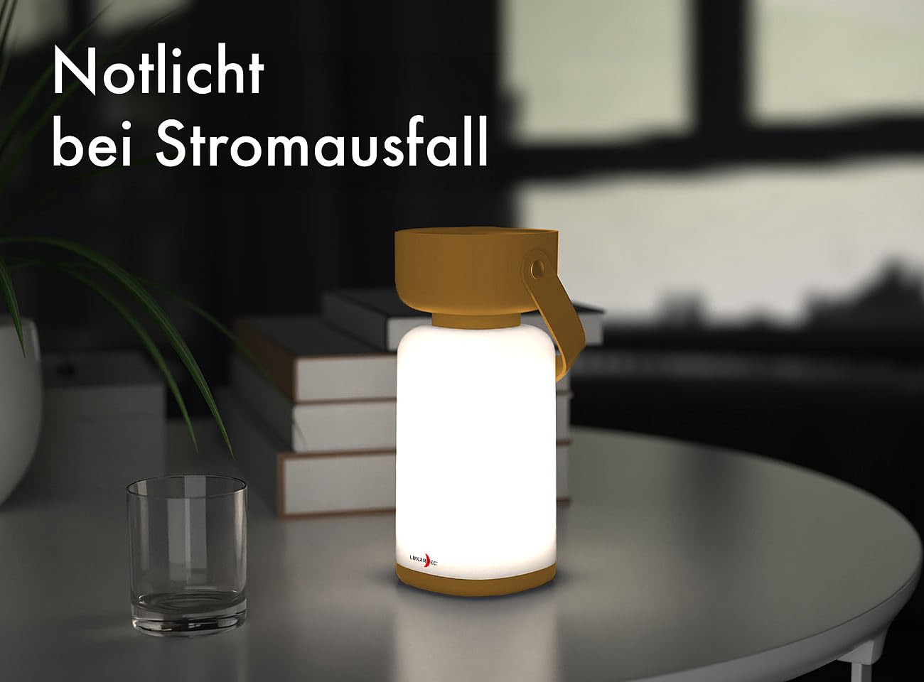 Lunartec Taschenlampen LED-Laterne braun dimmbar IP44