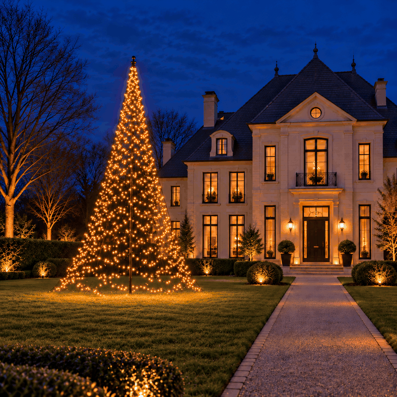 Fairybell Pro 12m Fahnenmast-Weihnachtsbaum 2048 RGBW Smart Magic