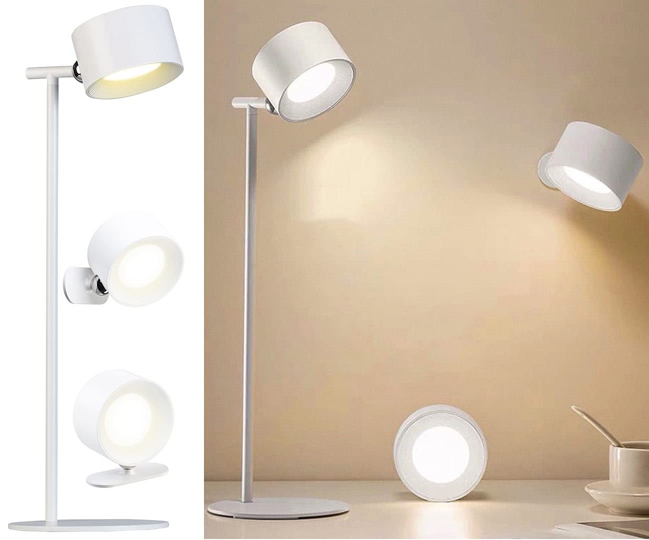 Lunartec Innenbeleuchtung Akku LED Leuchte weiß 243lm 3in1