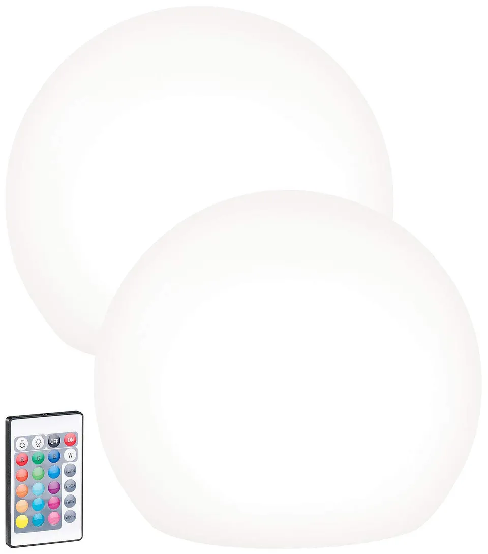 Lunartec Licht-Dekoration Solar-Leuchtkugel Ø30 cm 2er-Set