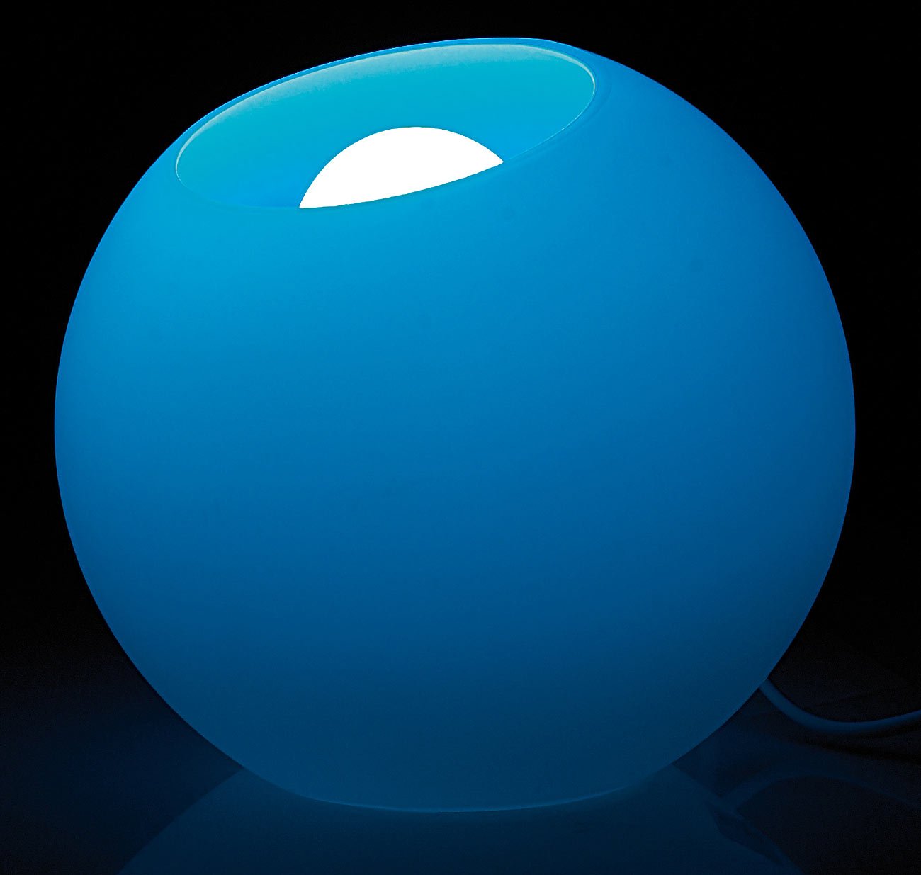 Lunartec Licht-Dekoration LED-Lichtkugel Milchglas 19 cm RGB Fernbedienung