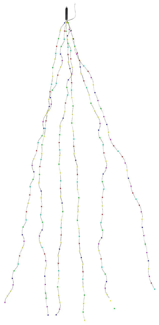 Lunartec Licht-Dekoration Christbaum-Lichterkette bunt 240 LEDs