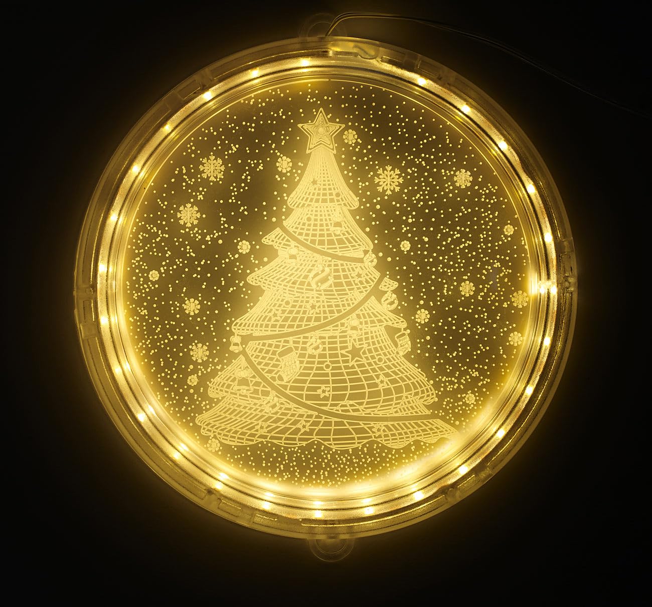 Lunartec Licht-Dekoration LED Fensterbild Tannenbaum 16 cm