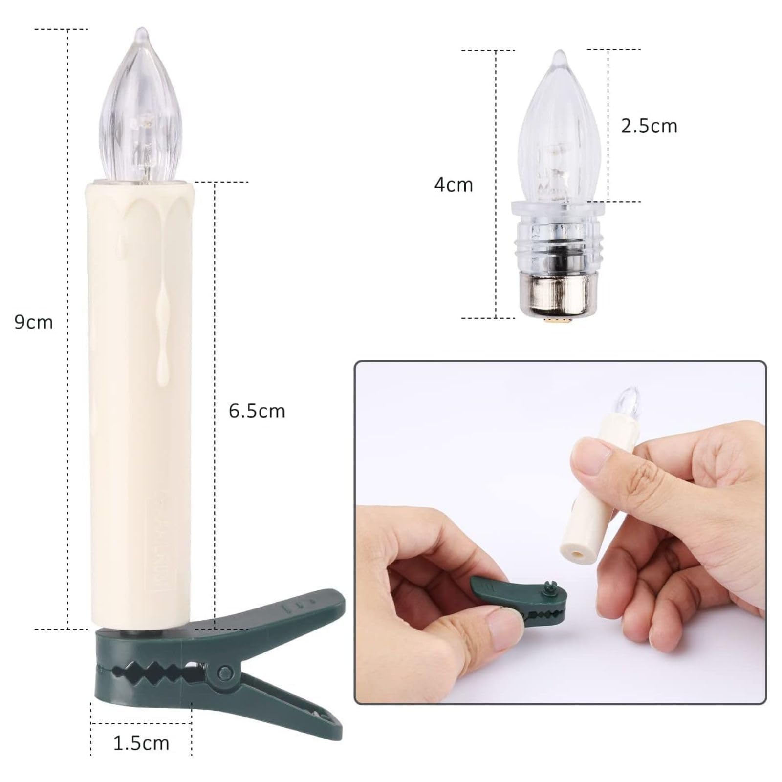 Koopower Candle Lights 30er LED-Kerzen warmweiß mit Timer dimmbar