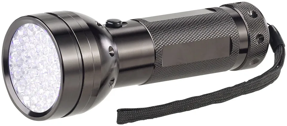 Lunartec UV-Taschenlampe 51 LEDs Geldscheinprüfer Batterie