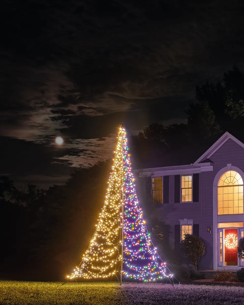 Fairybell Premium 4m Weihnachtsbaum 1500 LED mit Mast bunt