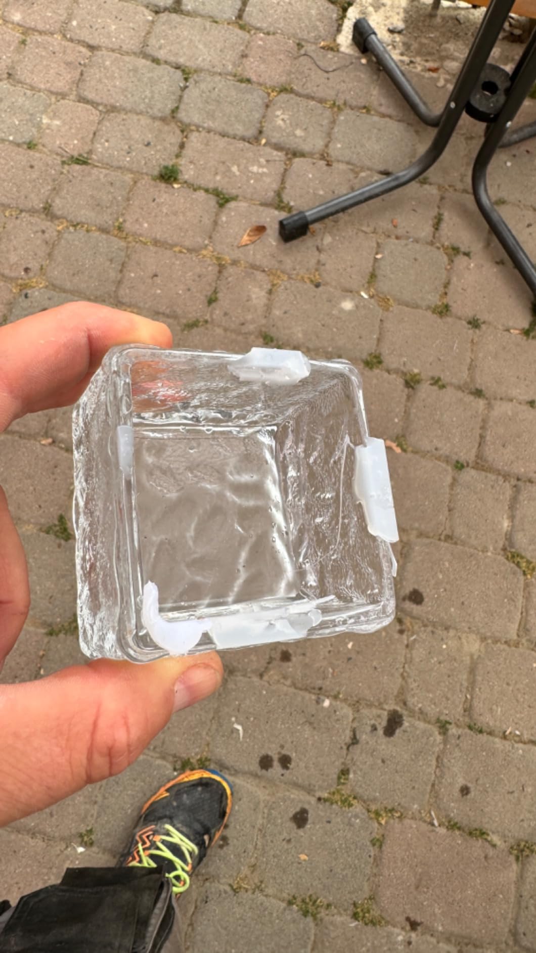 Lunartec Solar-Glasbaustein LED klein 7x7 cm 4er-Set