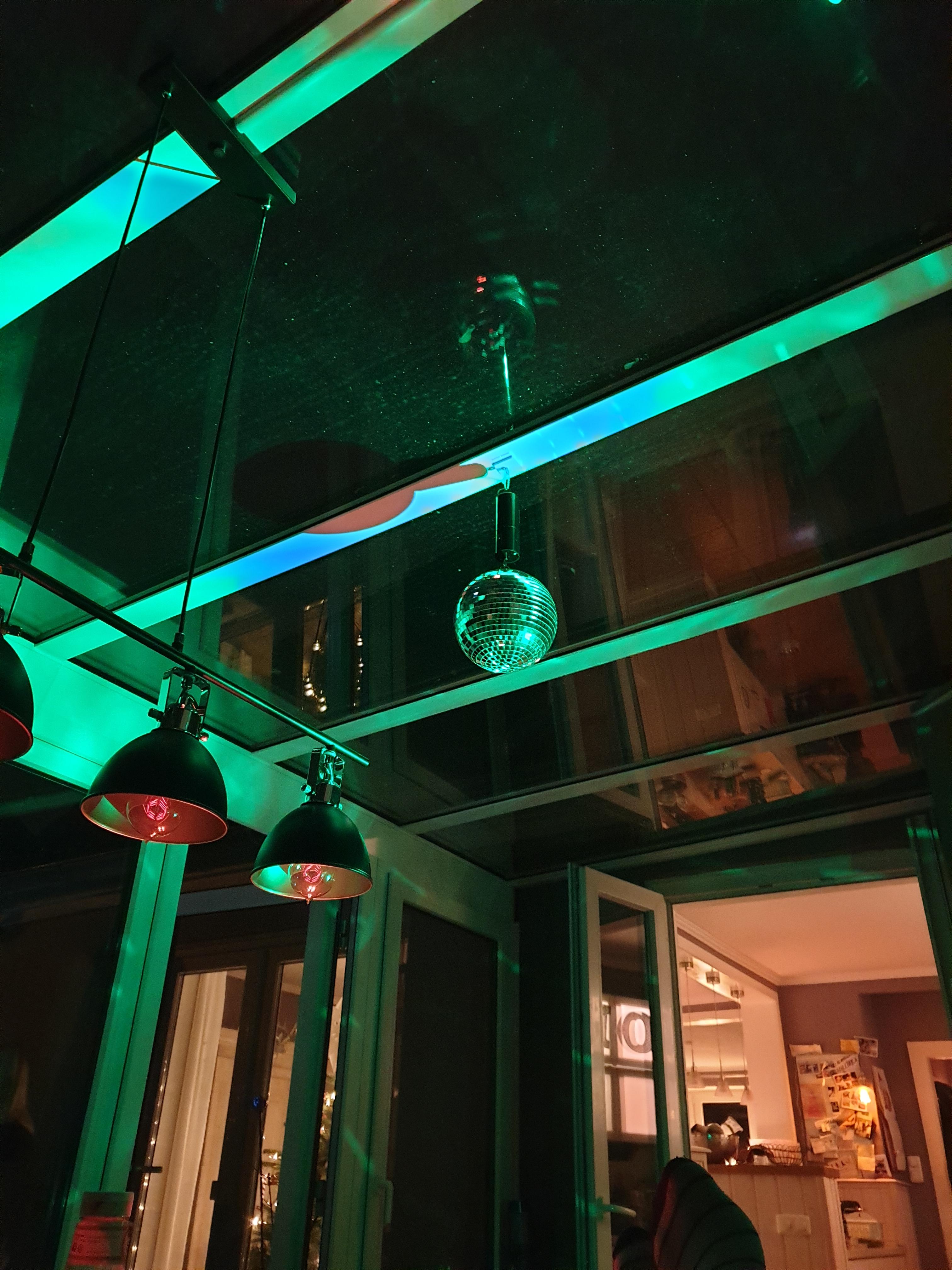 Lunartec Licht-Dekoration Spiegelkugel 20 cm Batterie