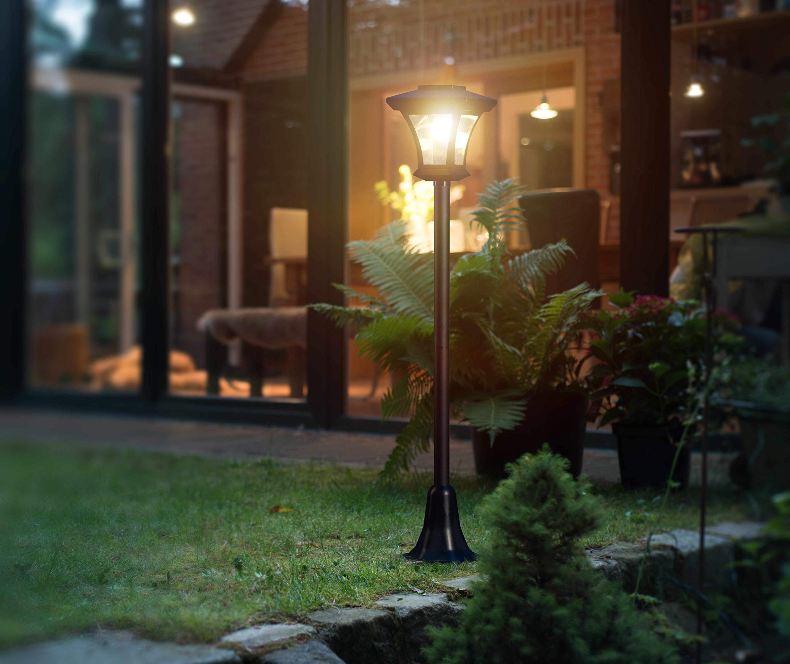 Bonetti Solar Gartenlaterne 120 cm warmweiß 8 LEDs