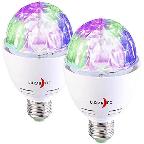 Lunartec Leuchtmittel Disco-Lampe E27 RGB 3W 2er-Set