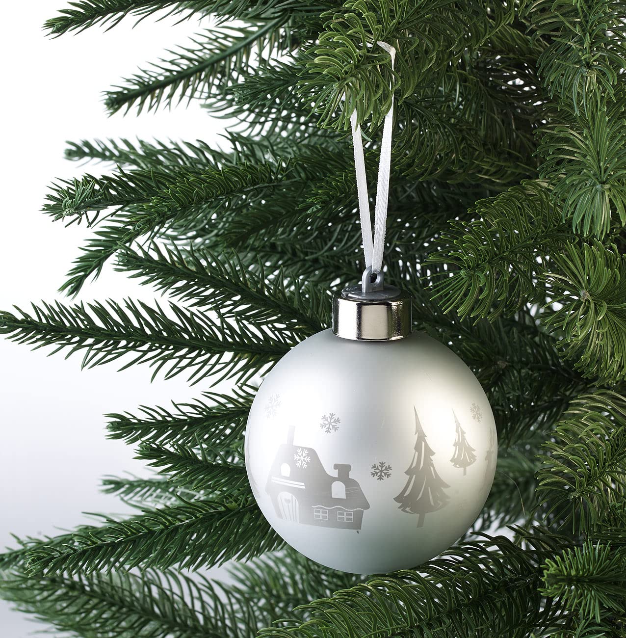 Lunartec Licht-Dekoration LED Weihnachtskugeln 8 cm 4er-Set Farbwechsel