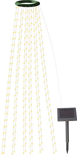 Lunartec Licht-Dekoration Solar-Tannenbaum-Lichterkette warmweiß 300 LEDs