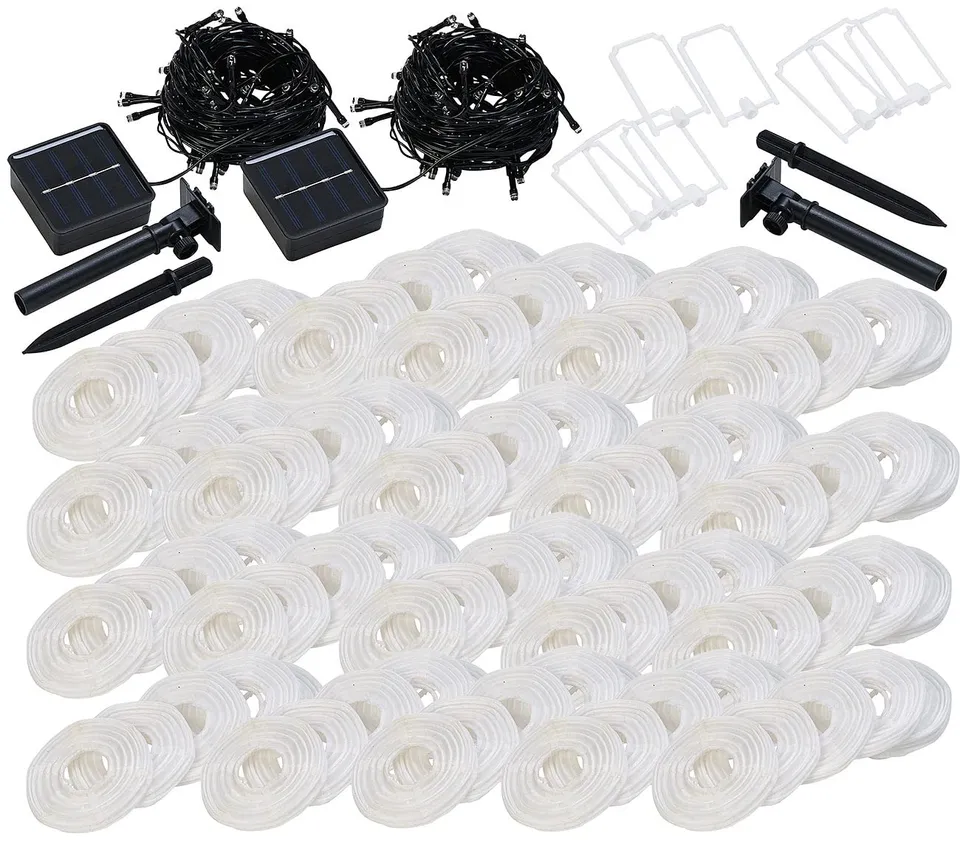 Lunartec Licht-Dekoration Solar Lampion-Lichterkette warmweiss 2er-Set