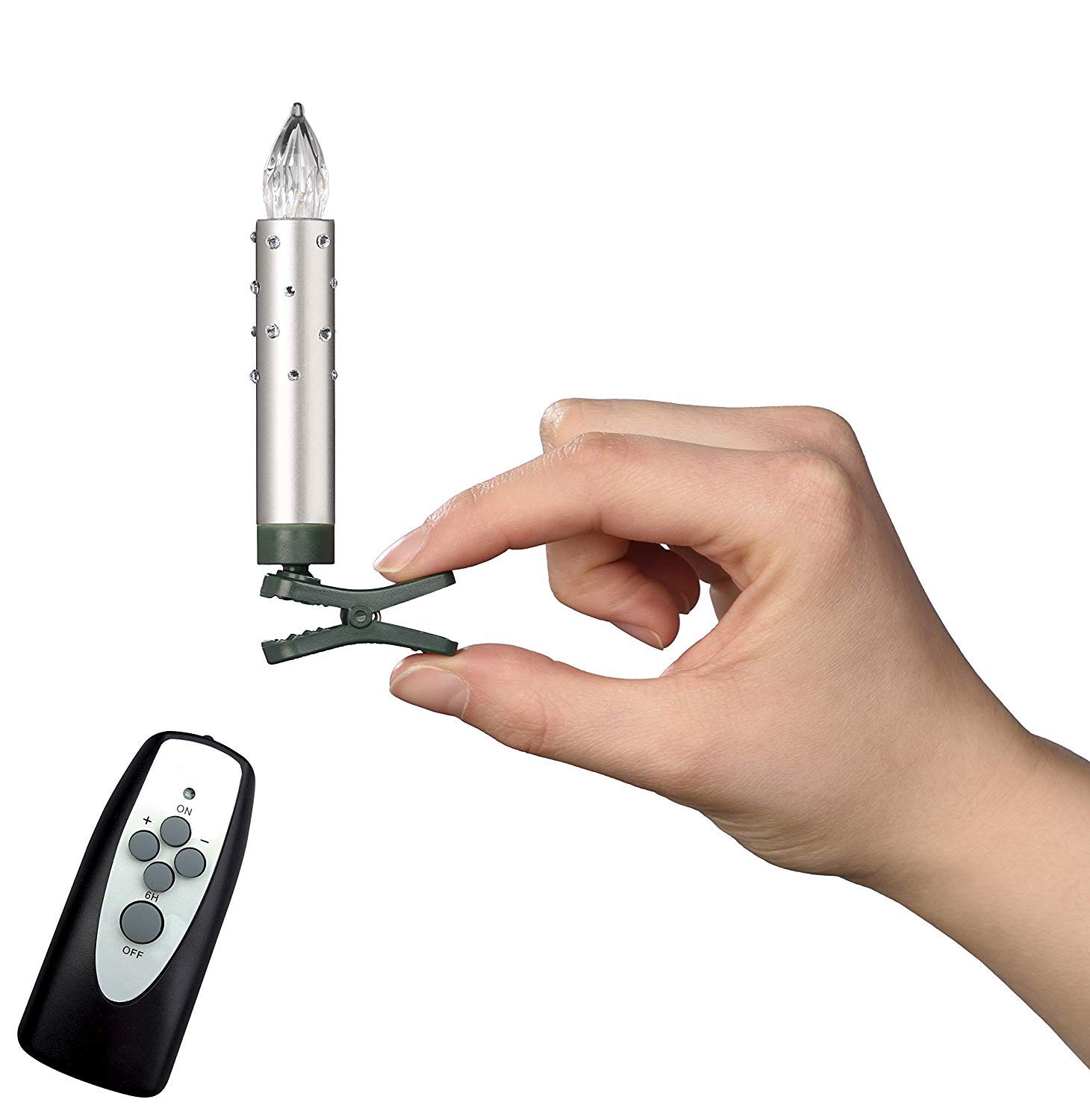 Bonetti Wireless Christmas Candles 12er-Set silber warmweiß