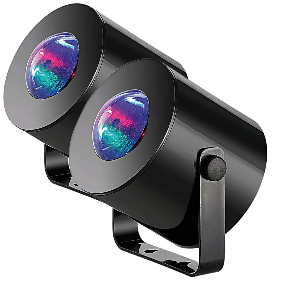 Lunartec Licht-Dekoration Mini Discolichter 2er-Set Batterie