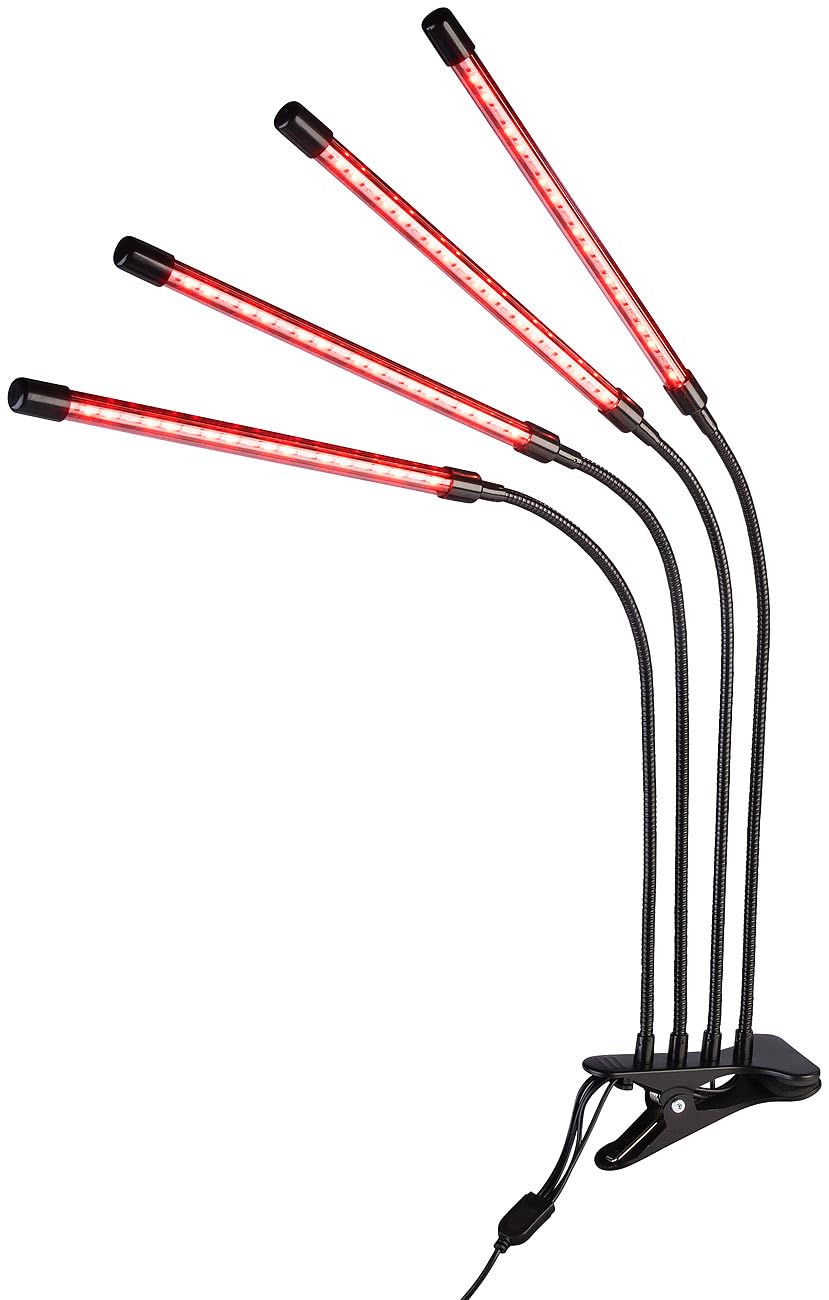 Lunartec Leuchtmittel Pflanzenlampe 4 Schwanenhälse Timer