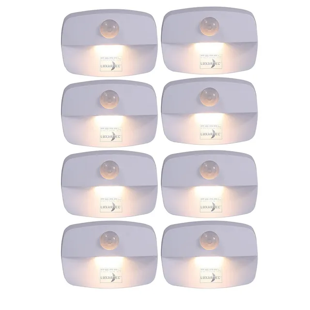 Lunartec Innenbeleuchtung LED-Nachtlicht 8er-Set warmweiß