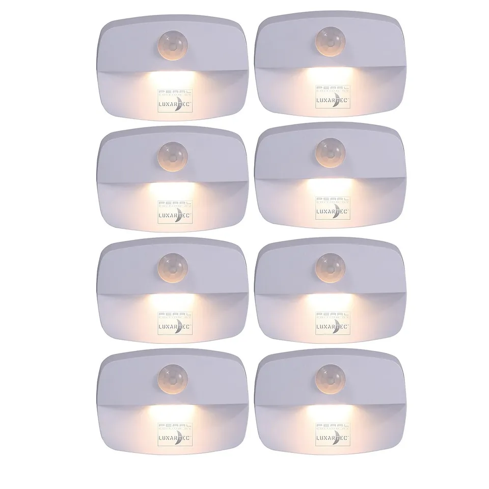 Lunartec Innenbeleuchtung LED-Nachtlicht 8er-Set warmweiß