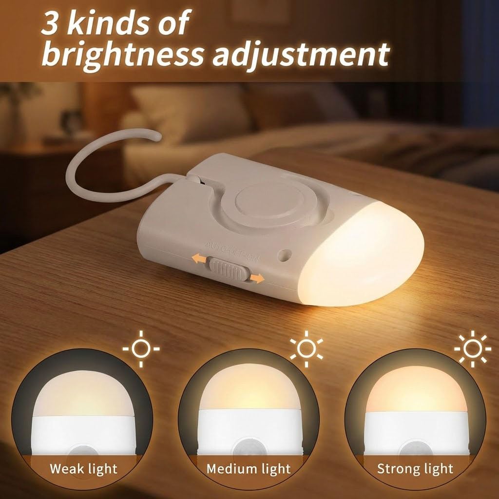 Bxroiu Lichterkette Nachtlicht LED Bewegungsmelder 2er-Pack