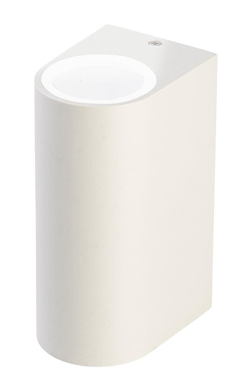 Lunartec Leuchtmittel Up-Down-Wandleuchte rund GU10 weiß IP44