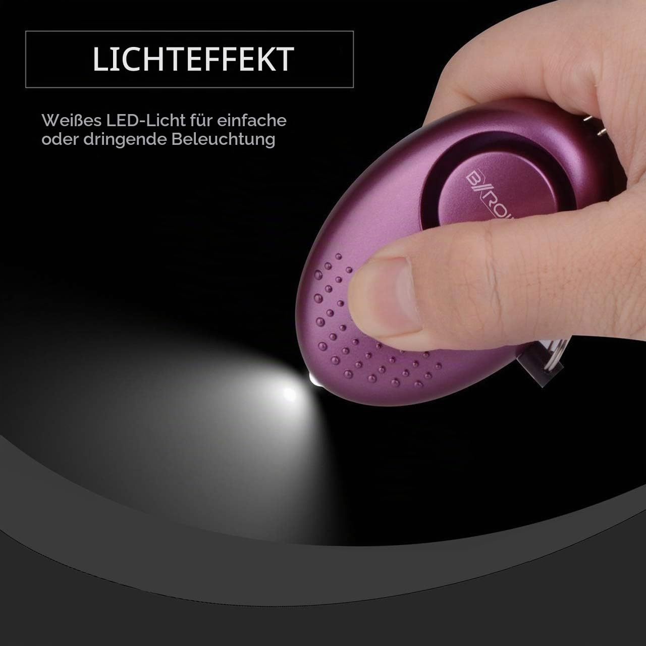 Bxroiu Persönlicher Sicherheitsalarm 130 dB 2er Set mit LED