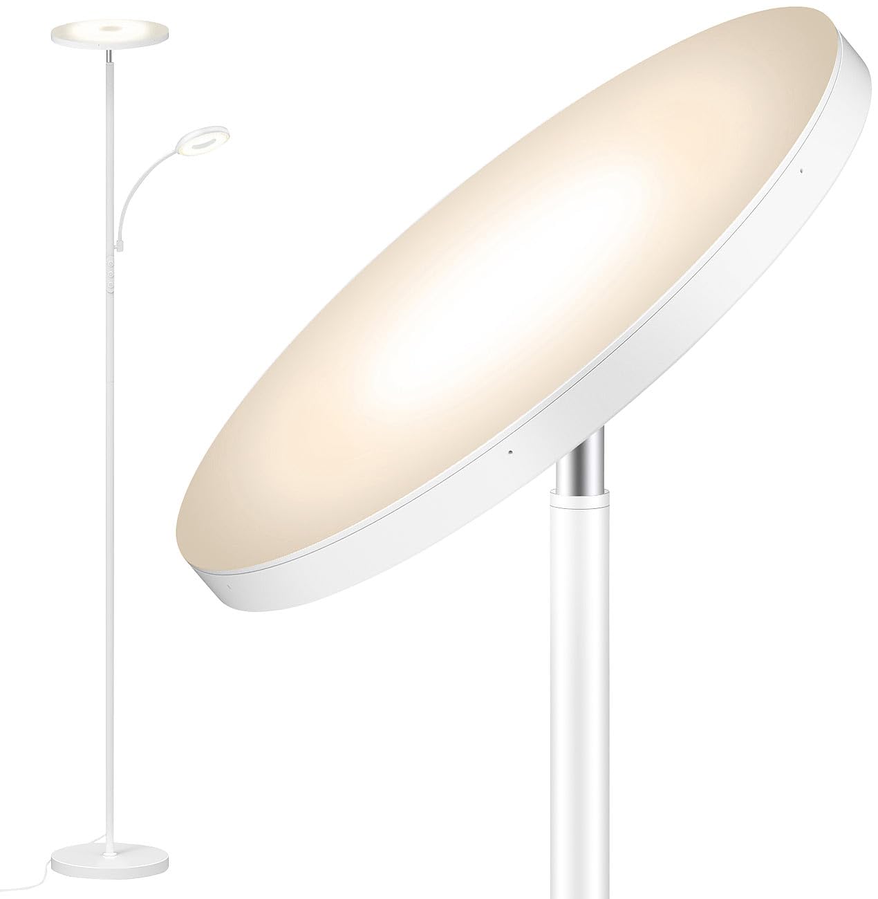 Lunartec Innenbeleuchtung LED-Stehlampe weiß 175 cm dimmbar