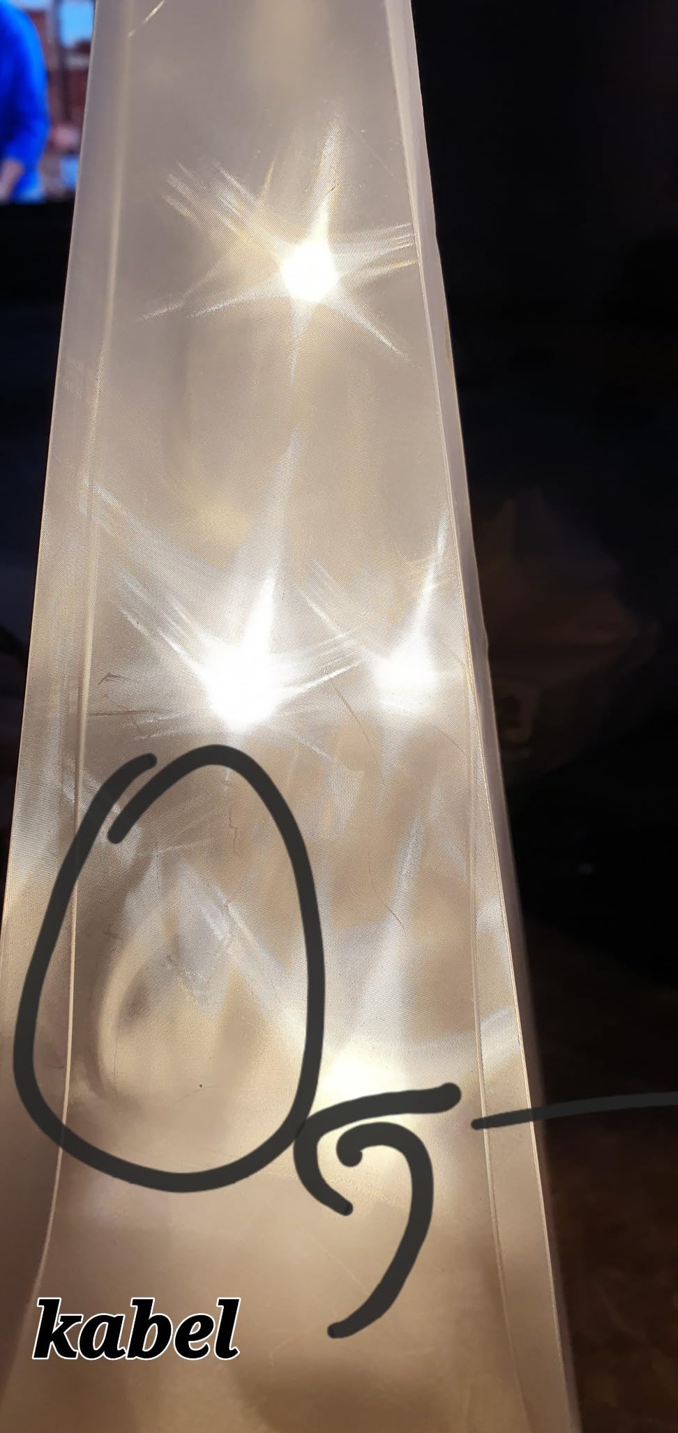 Lunartec Licht-Dekoration Hologramm-Pyramide 31cm warmweiß