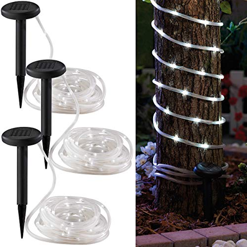 Lunartec Licht-Dekoration 3er Solar-Lichtschlauch 5m weiß