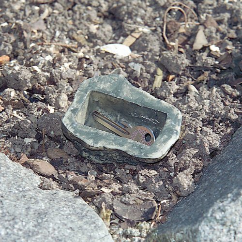 Lunartec Schlüsselstein Versteck 3er-Set Stein-Optik außen