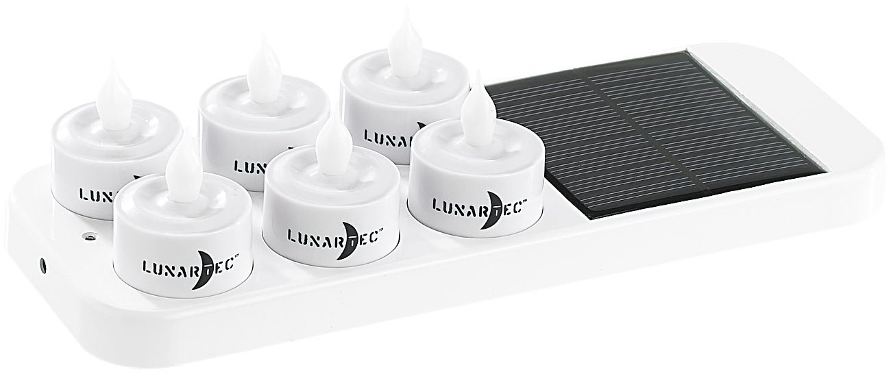 Lunartec Licht-Dekoration Mini LED Teelichter 6er Solar