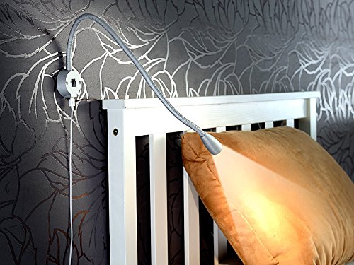 Lunartec Innenbeleuchtung LED-Leseleuchte Schwanenhals USB 3W