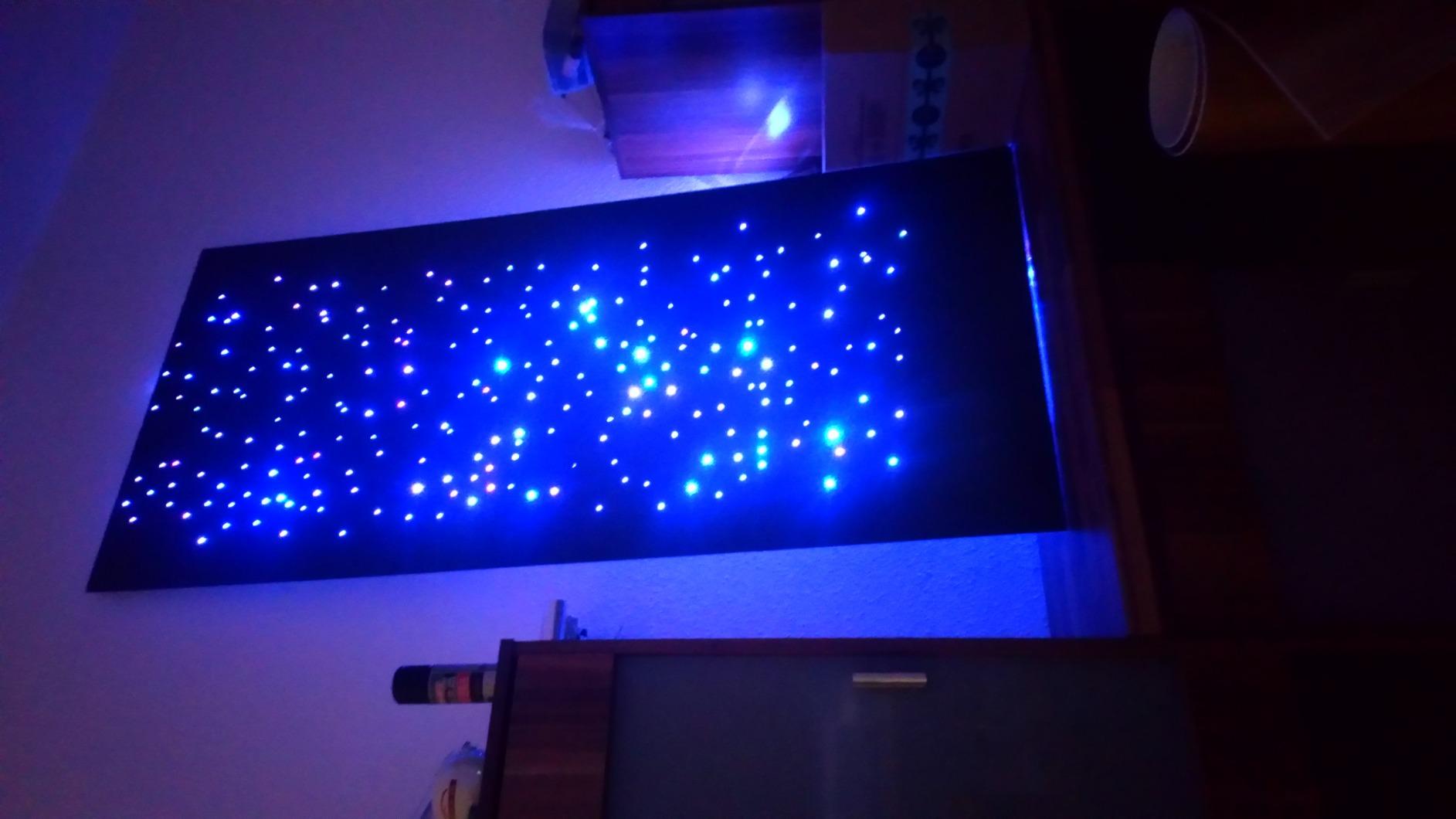 Lunartec Licht-Dekoration Glasfaser-Sternenhimmel 300 Fasern