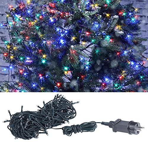Lunartec Lichterkette 160 LEDs 16m bunt IP44 Netzteil
