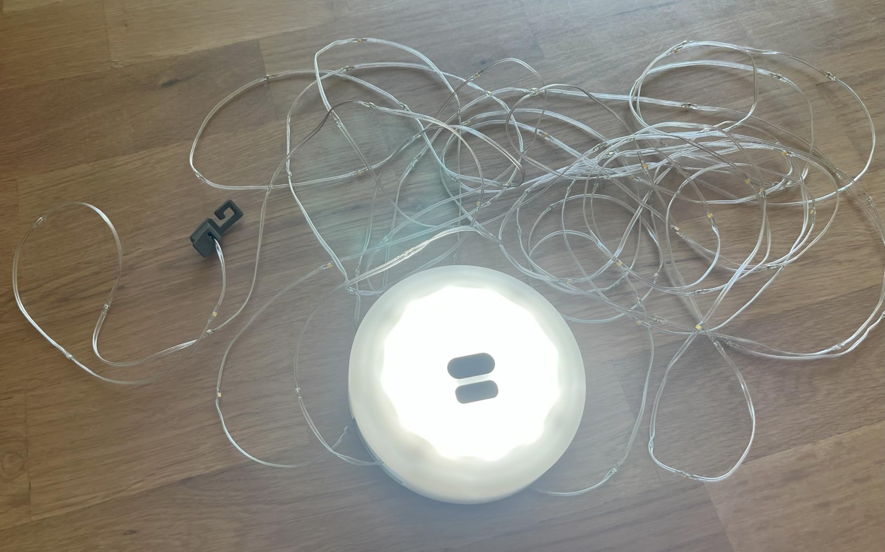Lunartec Licht-Dekoration 2in1 Campingleuchte 10 m 130 LEDs weiß
