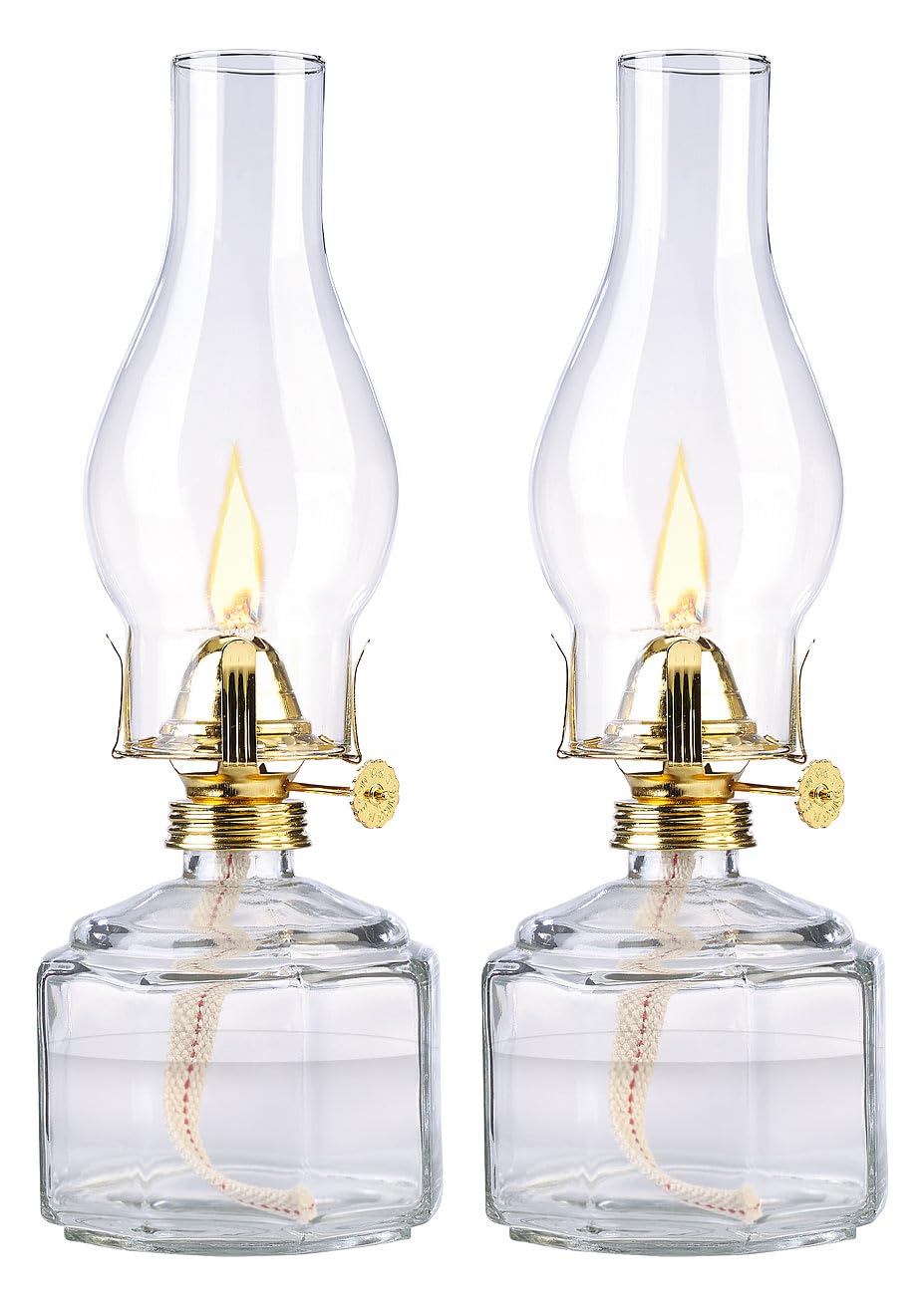 Lunartec Taschenlampen Petroleum-Sturmlaterne 28cm 2er-Set