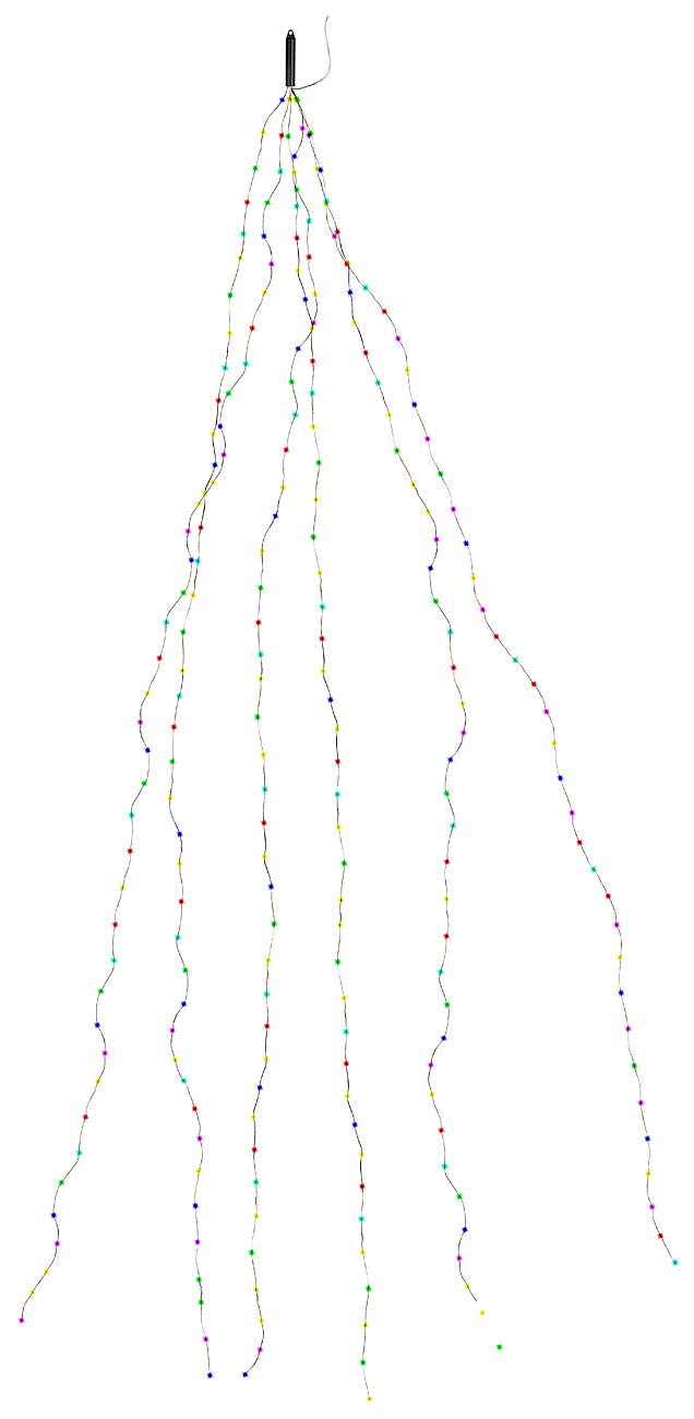 Lunartec Licht-Dekoration Christbaum-Lichterkette bunt 240 LEDs