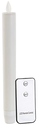 Lunartec Licht-Dekoration Stabkerzen LED weiß 3er-Set 21,5cm